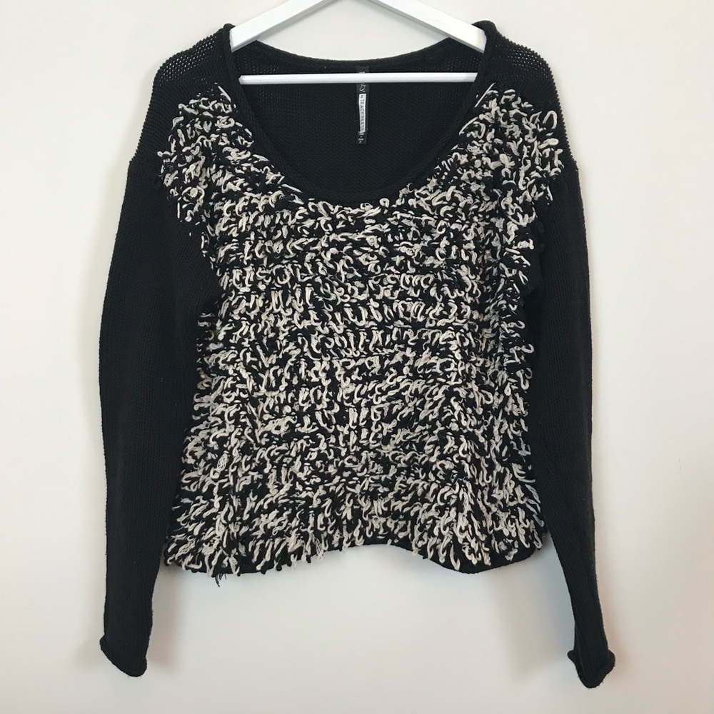 Plenty by Tracy Reese Black and Tan Sweater